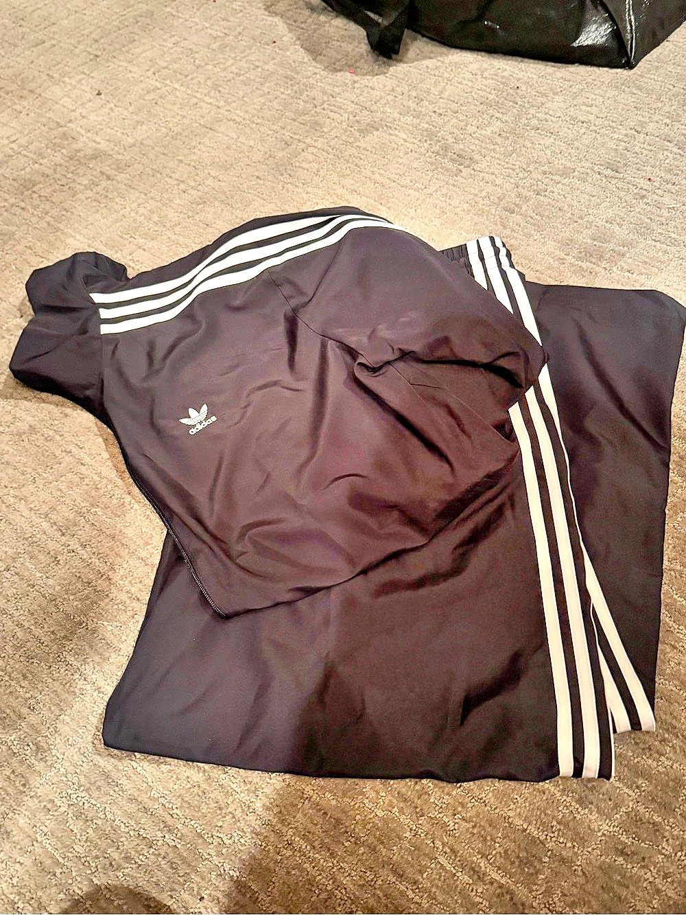 adidas Firebird Adicolor Track Pants and jacket in Black & White